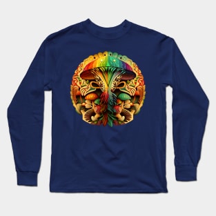 Mushroom Tribal Rainbow Long Sleeve T-Shirt